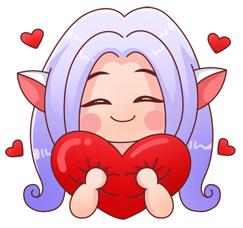 Kids Girl Hug Love Valentine Day Pillow, Anime Cartoon Chibi Portrait Drawing, Twitch Discord Youtube Games Live Streaming For Streamer Emotes by Okko W - Hellokuro