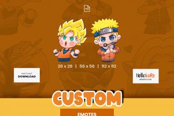 CUSTOM Emotes for Streamer - Youtube, Discord, Twitch Emotes - Art by Hellokuro