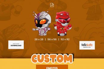 CUSTOM Emotes for Streamer - Youtube, Discord, Twitch Emotes - Art by Hellokuro