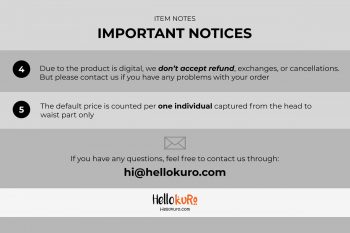 Important Notices of Custom Emotes for Streamer - Youtube, Discord, Twitch Emotes - Art by Hellokuro
